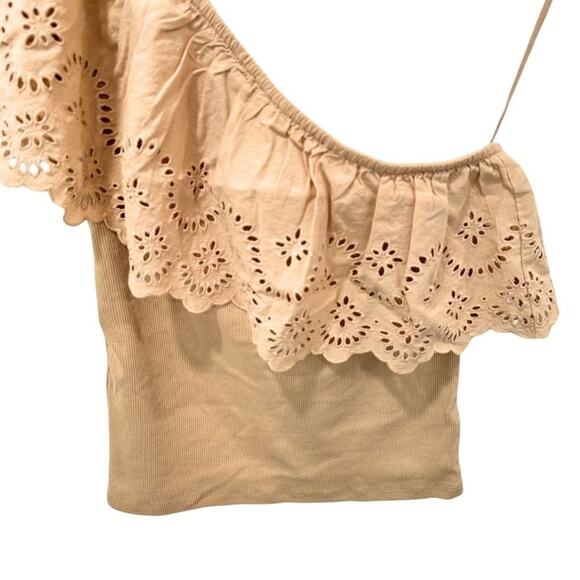 Old Navy One Shoulder top Khaki M - Picture 4 of 6